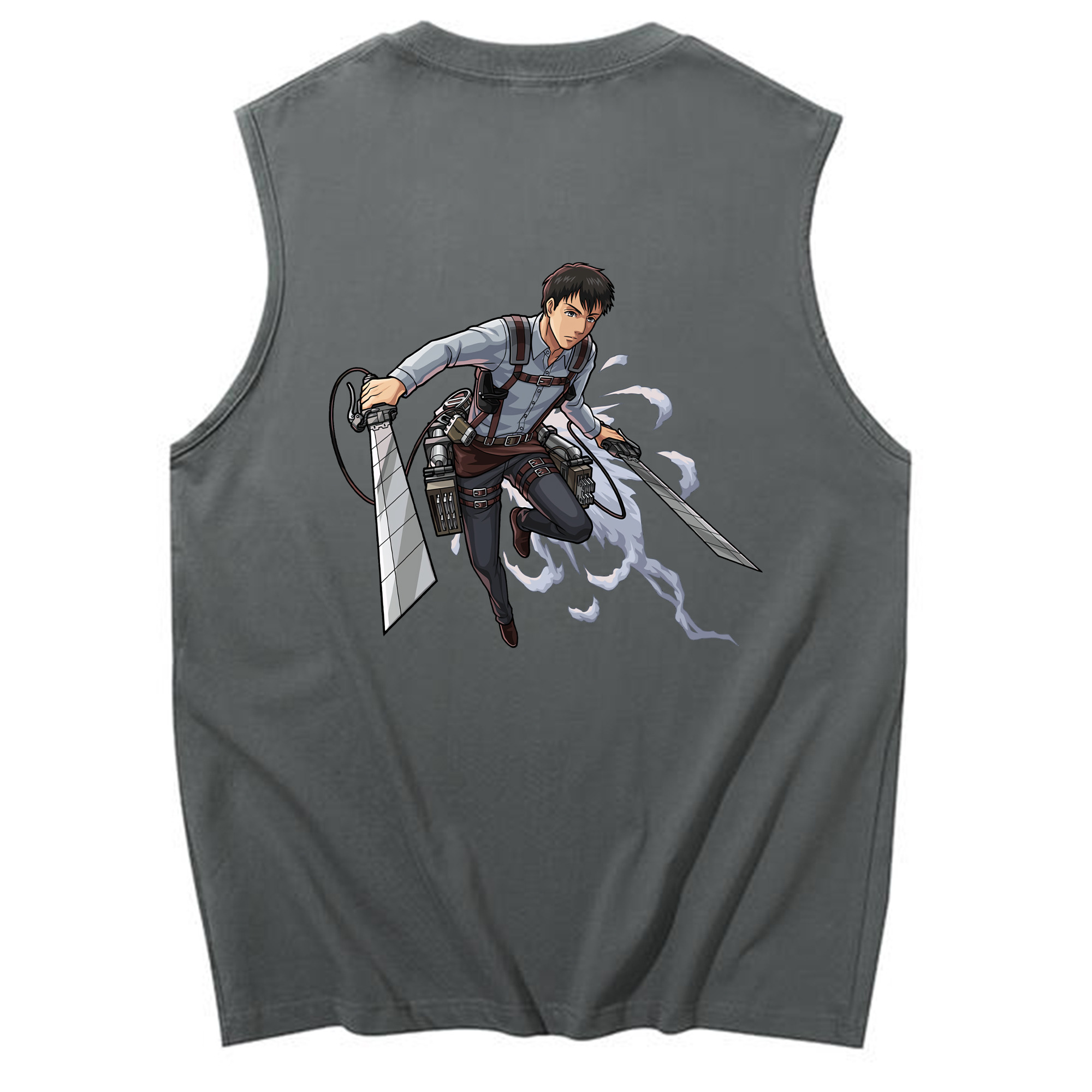 （画像用） 進撃の巨人 ベルトルト・フーバー Attack on Titan Bertholdt Hoover コットン100％タンクトップ（背面プリント）
